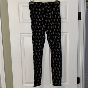 Serra Colorful Christmas Tree Ladies Fleece Lined Leggings Size Small 4-6